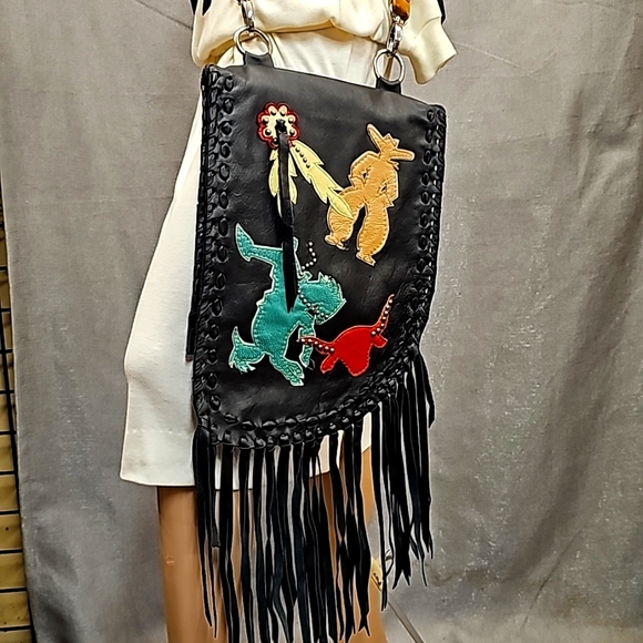 Shellie's Handbags - Western Purse Leather Shellie's Handbag IPAD Horse Cowboy Fringe